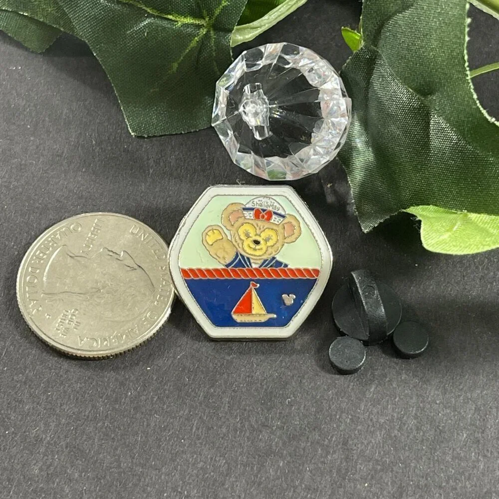 Disney Shellie May Trading Pin Hidden Mickey Teddy Bear Carousel Brooch Jewelry